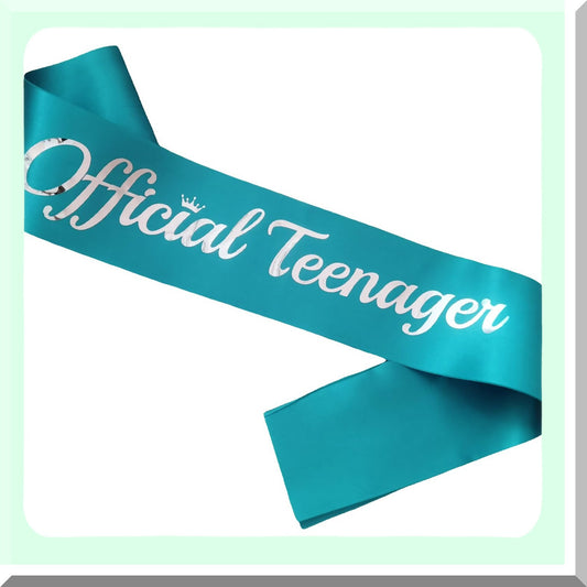 Teenager Birthday Sash for Girls 13th Party Decorations