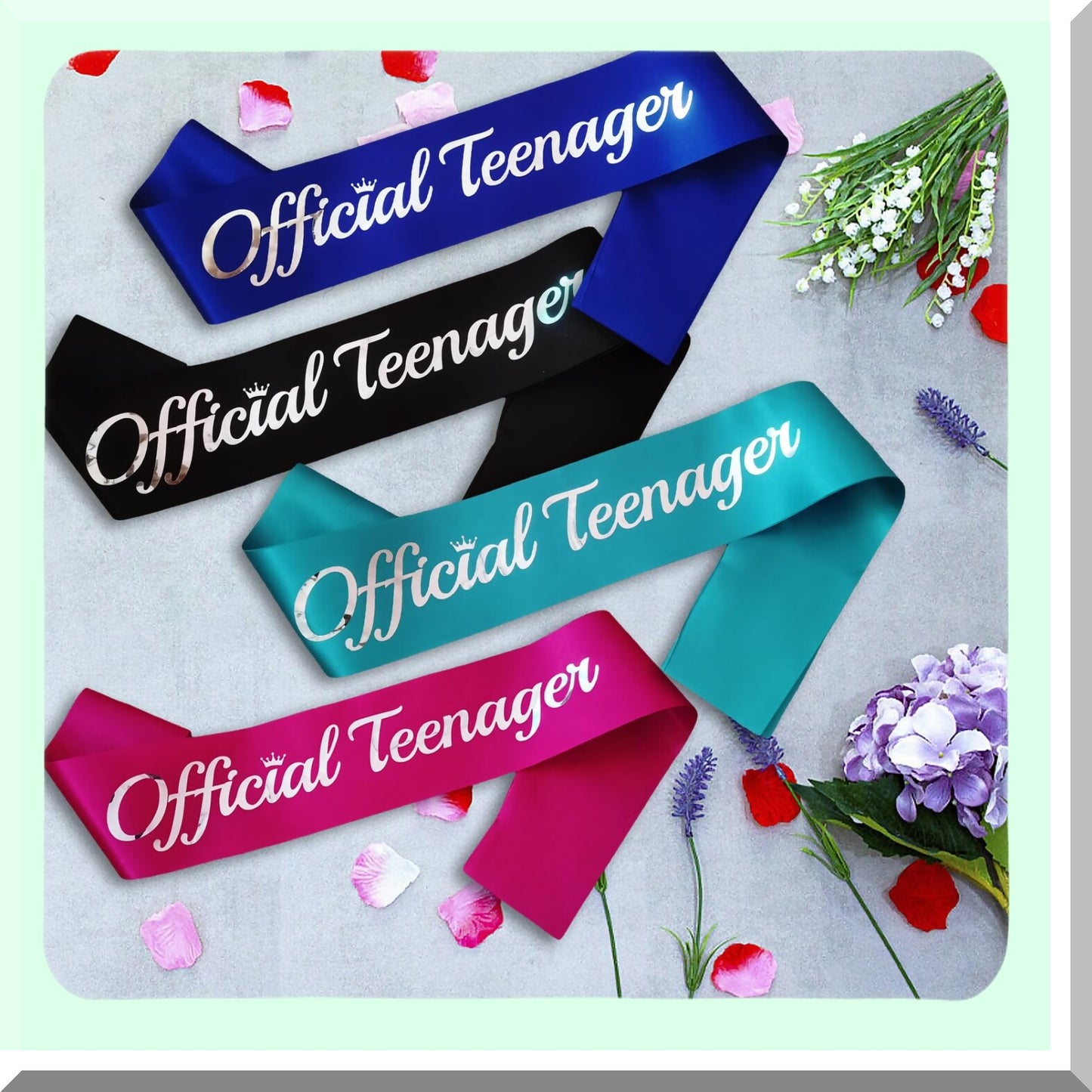 Teenager Birthday Sash for Girls 13th Party Decorations