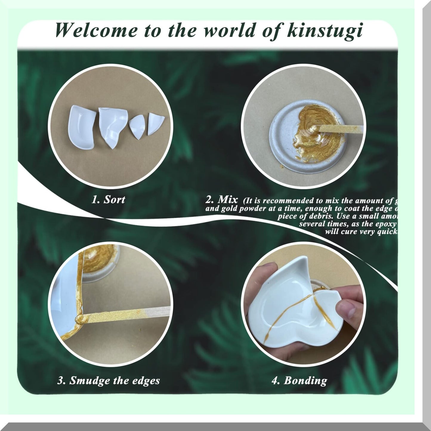 Kintsugi Repair Kit for Ceramic Restoration and Art