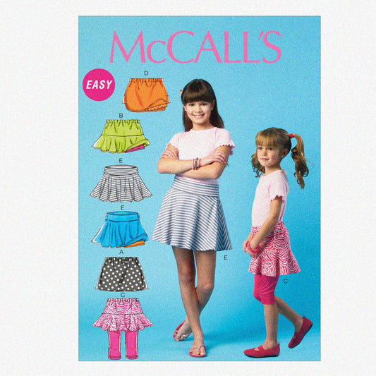 Children's Girls Skorts Pattern CHJ