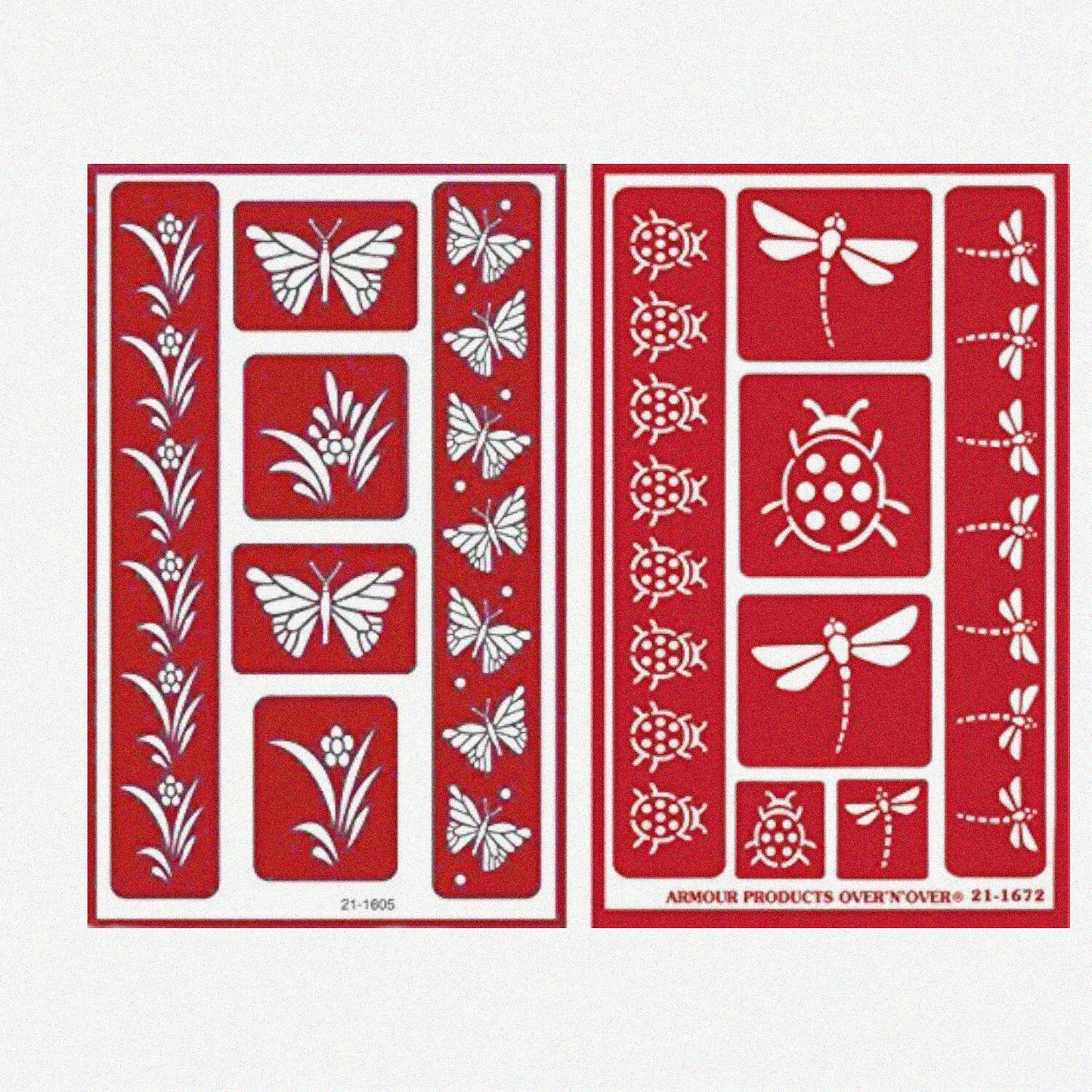 Reusable Glass & Stamp Etching Bundle with Butterfly & Garden Designs