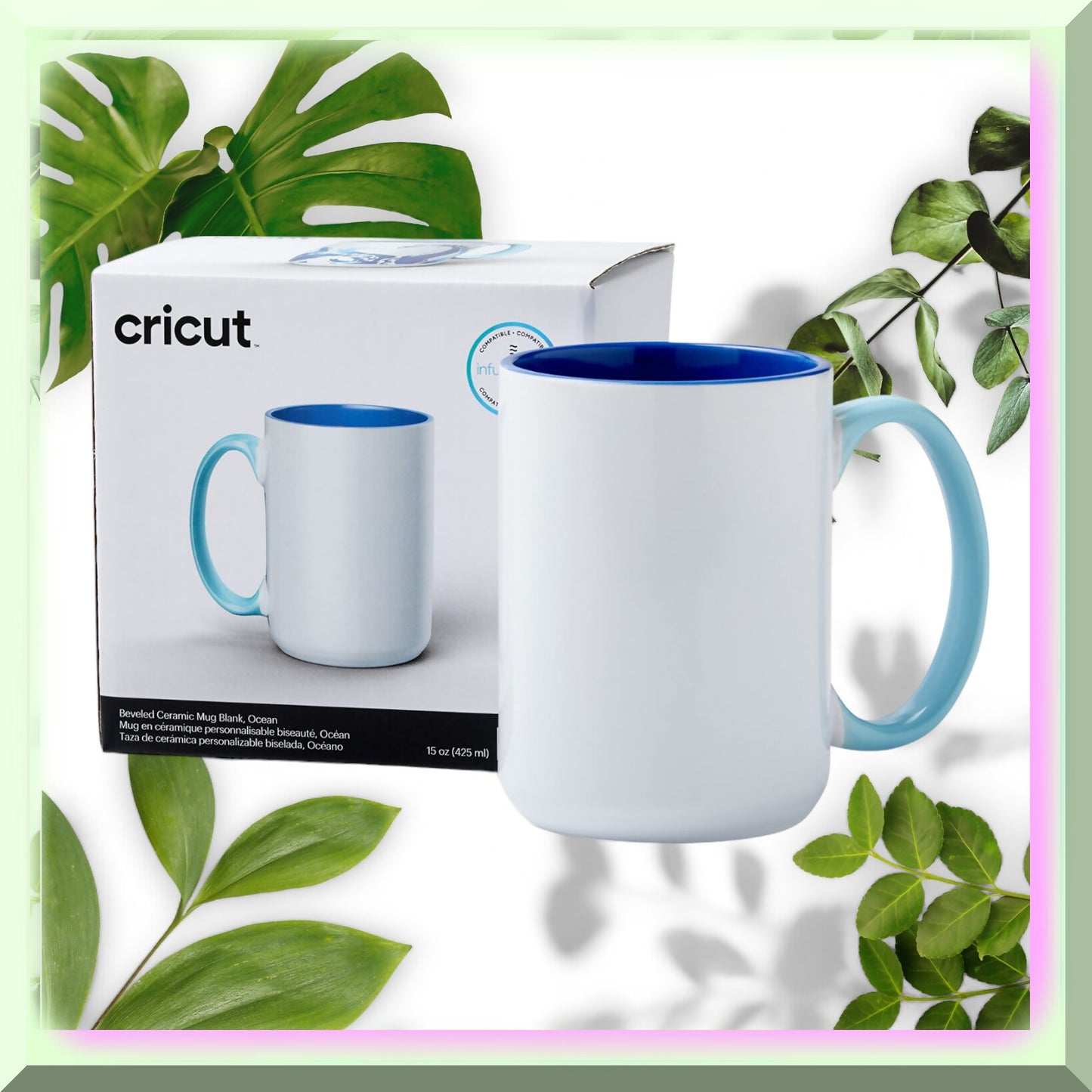15 Oz Ceramic-Coated Beveled Sublimation Mug