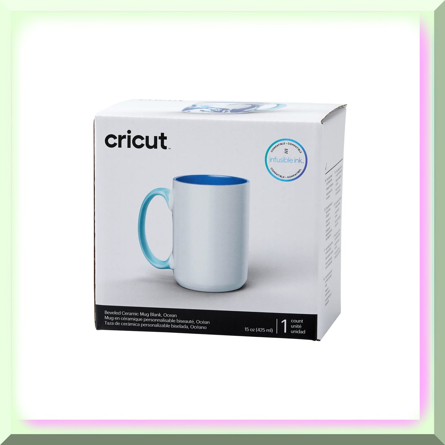 15 Oz Ceramic-Coated Beveled Sublimation Mug