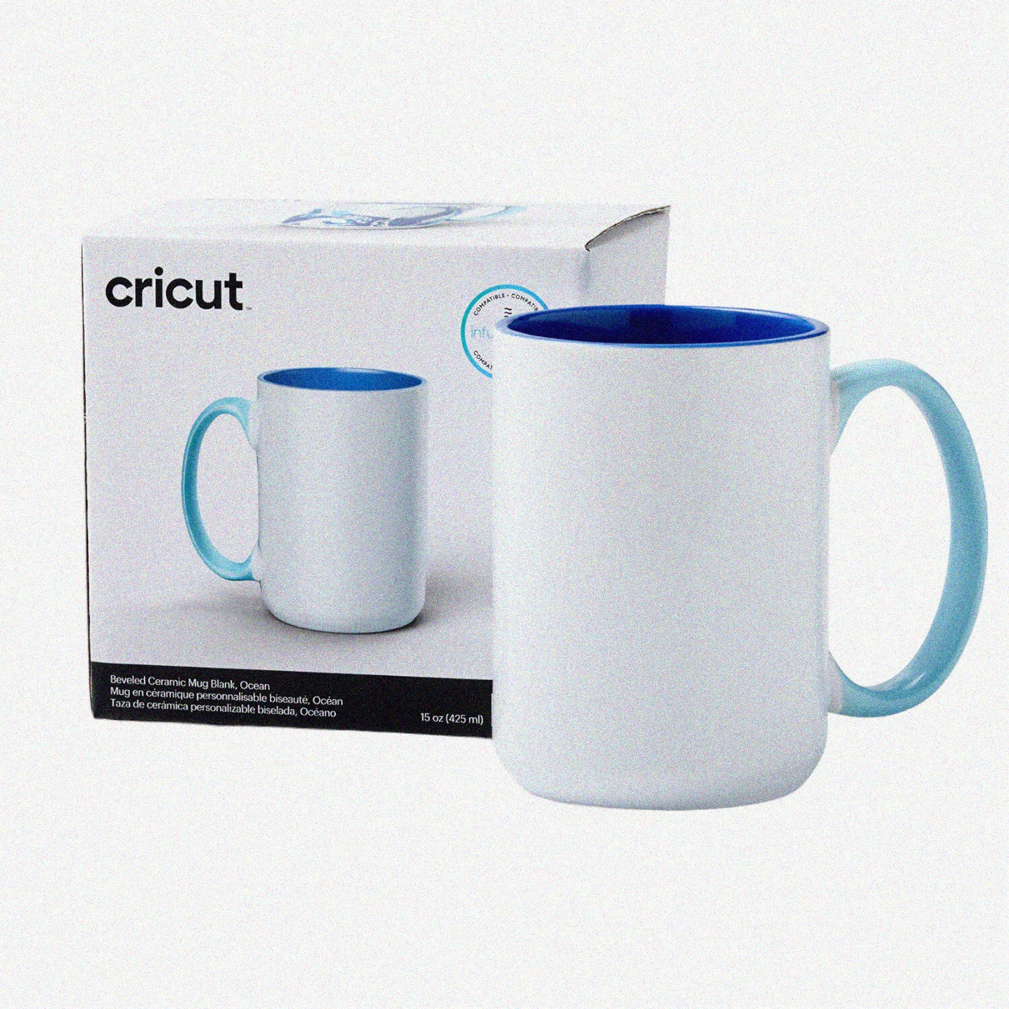 15 Oz Ceramic-Coated Beveled Sublimation Mug