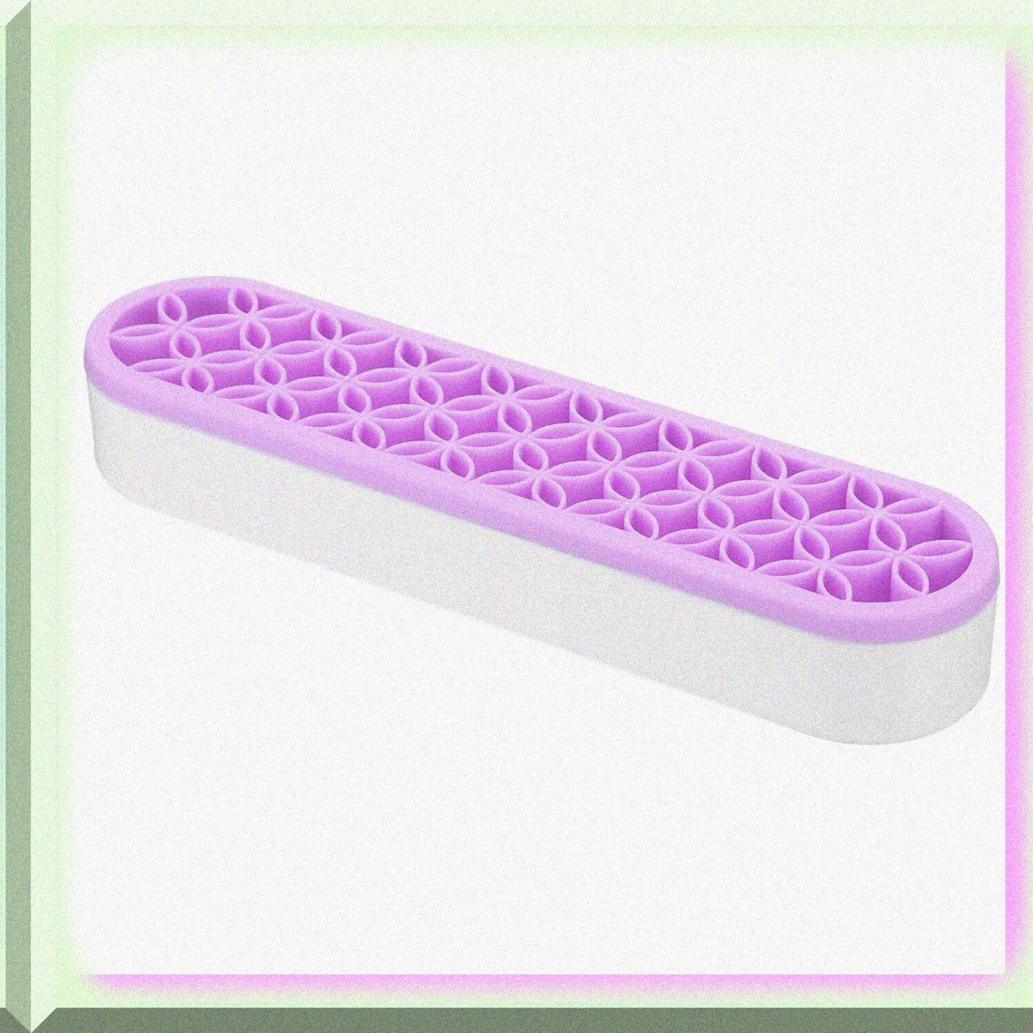 Purple Silicone Pen and Makeup Brush Holder 210x50x34mm