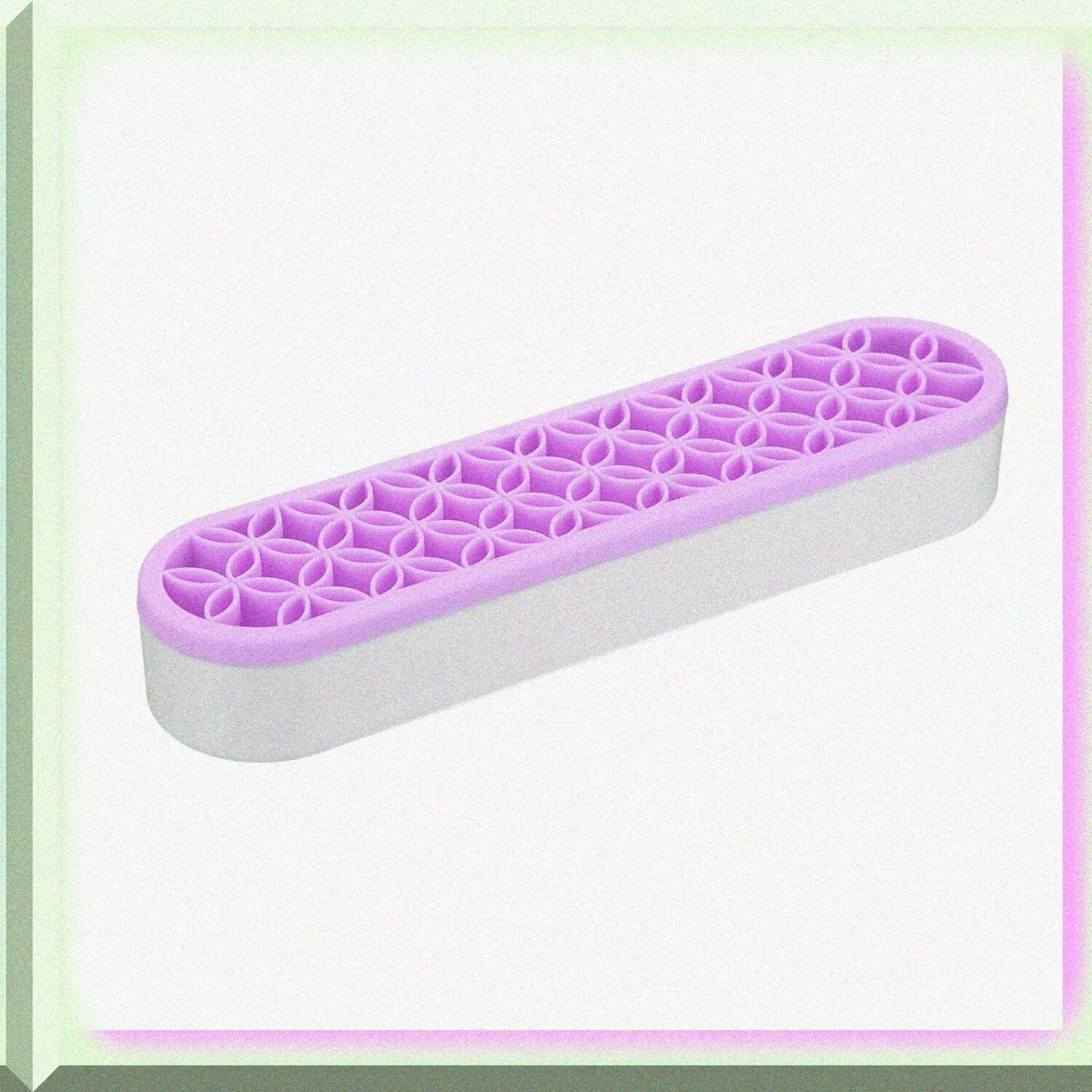 Purple Silicone Pen and Makeup Brush Holder 210x50x34mm