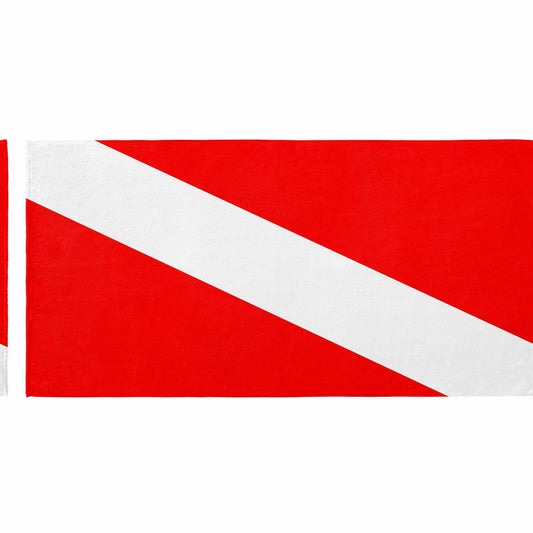 Diver Flag Velour Beach Towel 30x60 inch