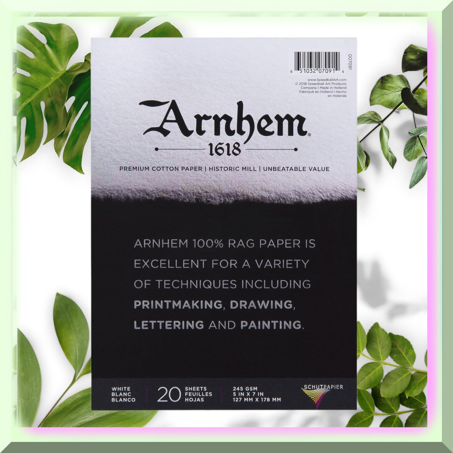 Arnhem 1618 Printmaking Paper Pad 5x7 Inches