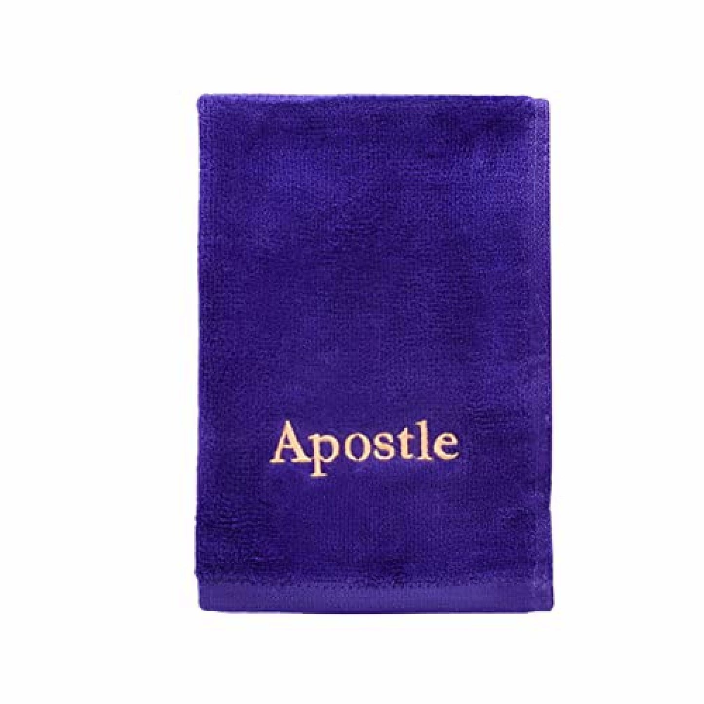 Purple Towel with Gold Lettering