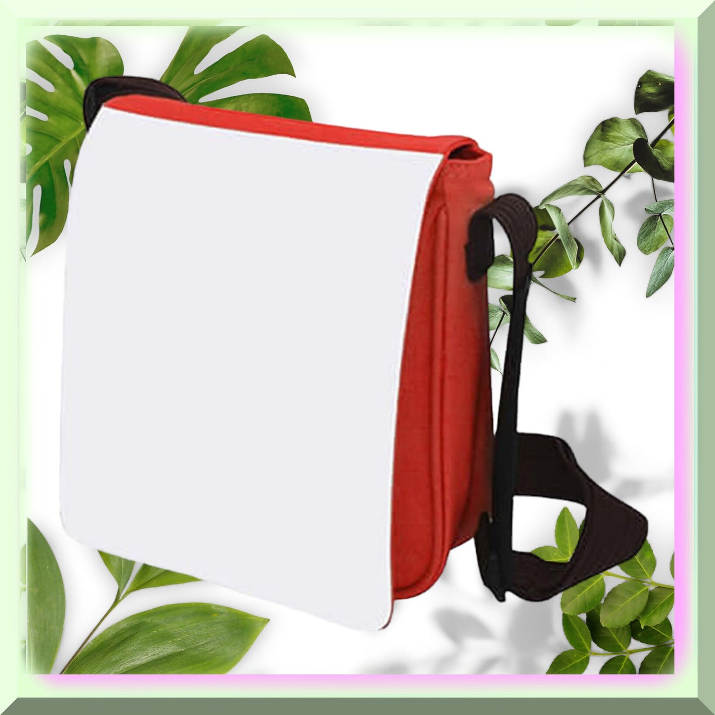 Small Red & Black Heat Shoulder Bag 19x18x6cm