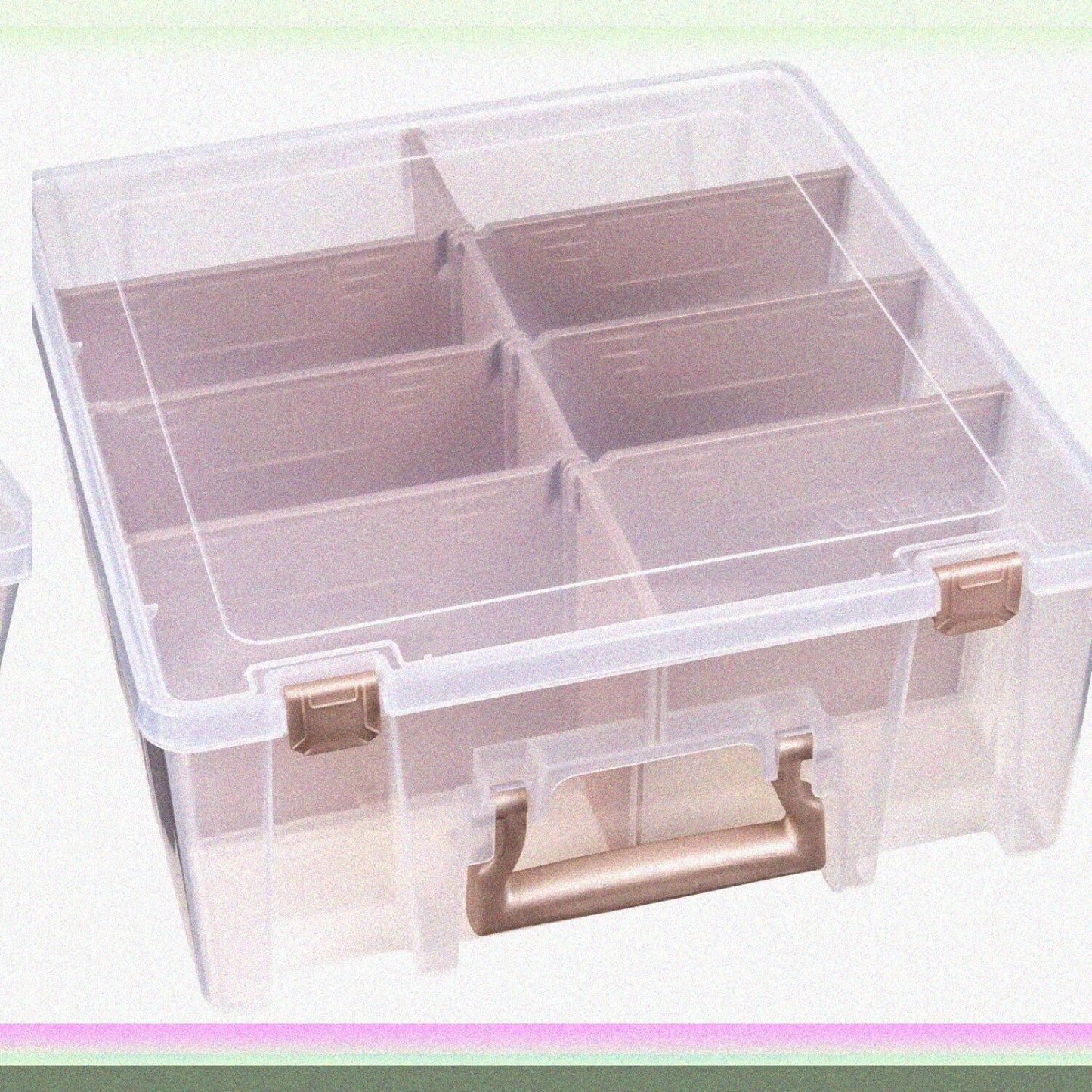 6990RK Super Satchel Double Deep Art Organizer Plastic Case
