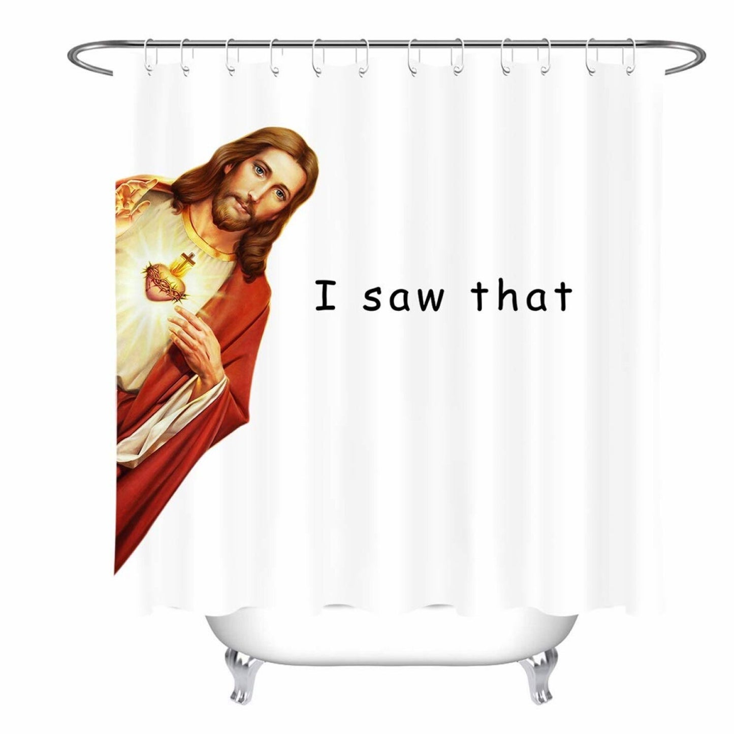Jesus Christ Shower Curtain 72x72 Waterproof Polyester