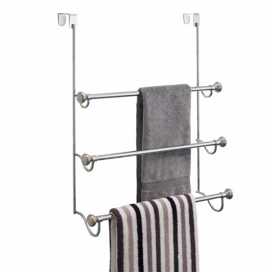 Over the Door Towel Rack Brushed Nickel 1.5x7x22.8