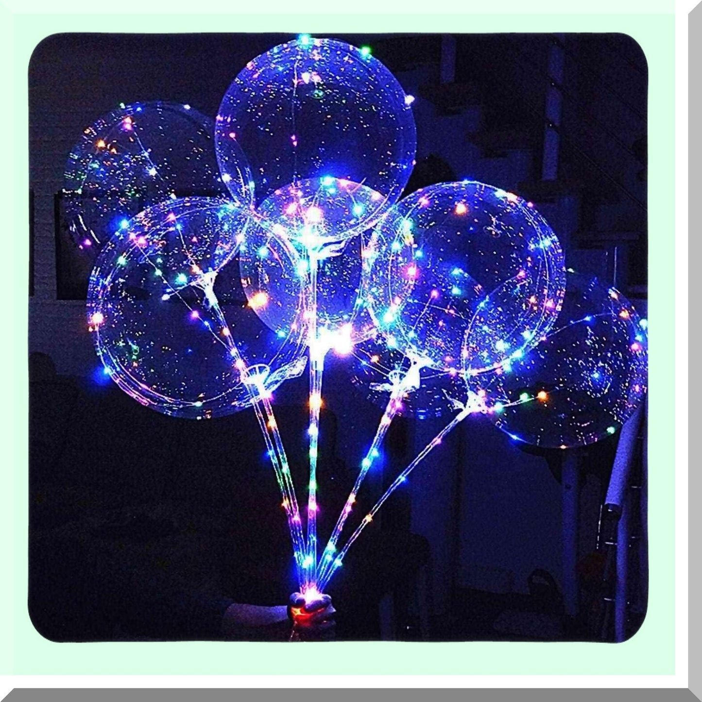 10 Pack LED Light Up Balloons with Sticks for Parties