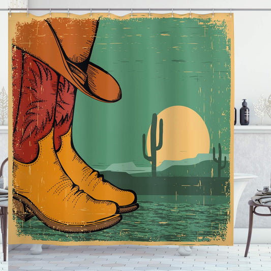 Western Shower Curtain Desert Landscape 69" x 75"