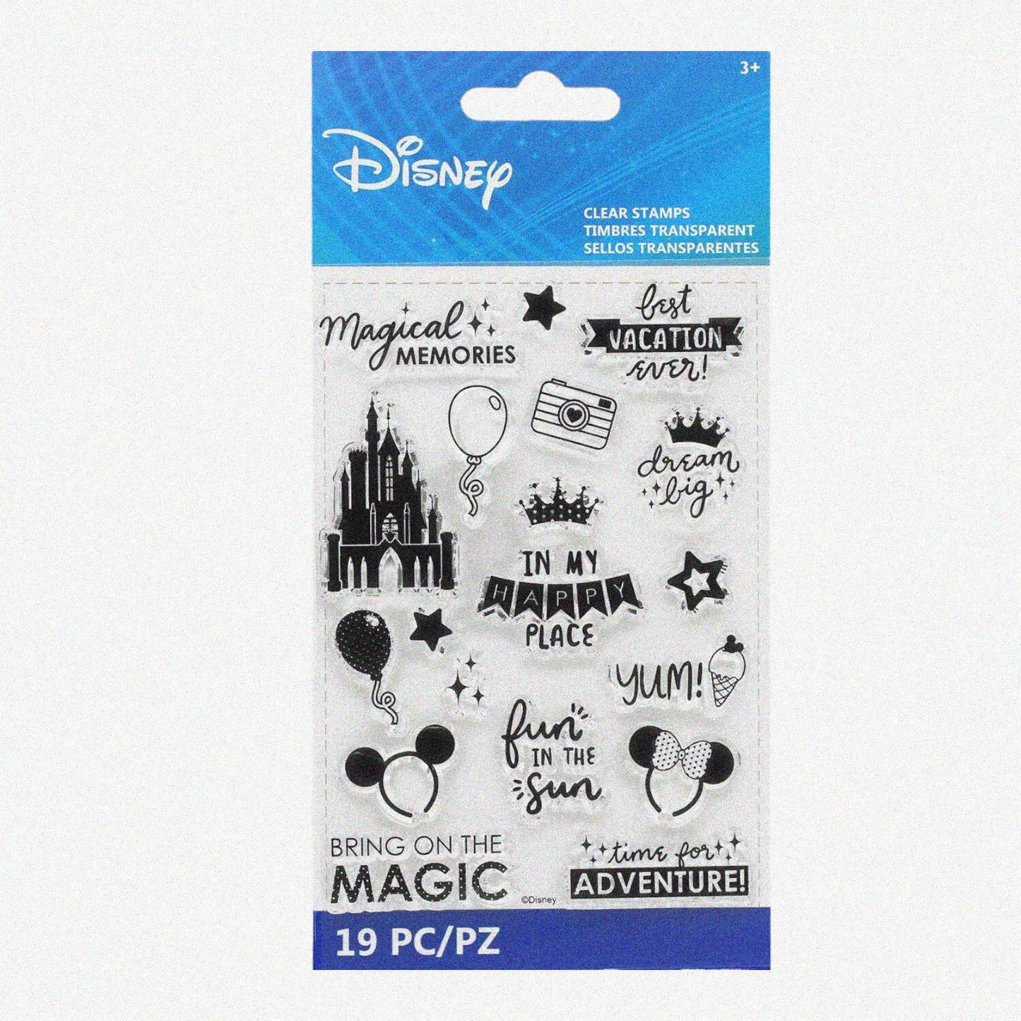 19 Clear Silicone Ink Stamps Set