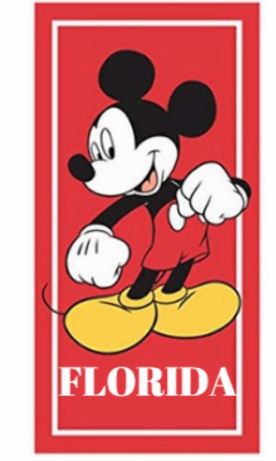 Mickey Mouse Beach Towel 28x58in