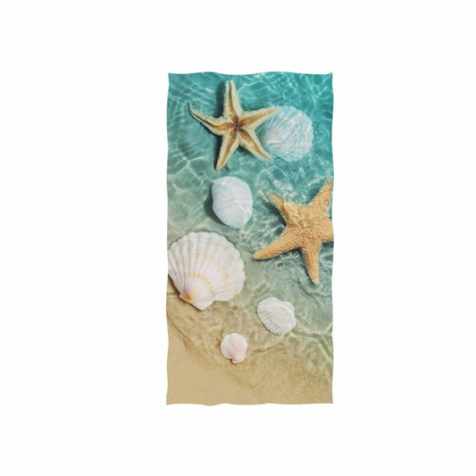 Starfish Seashell Beach Hand Towels 30x15