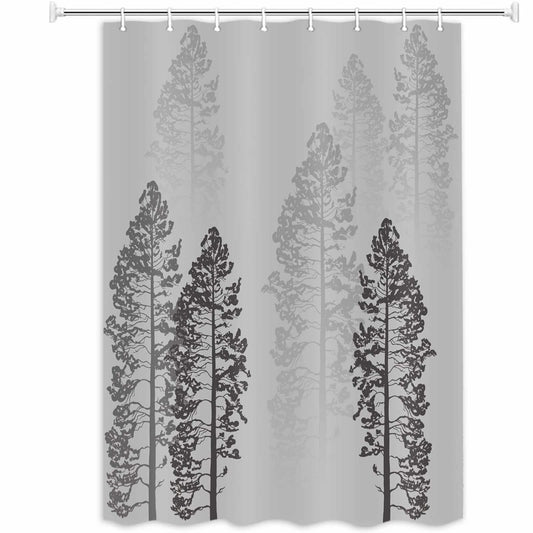 Forest RV Shower Curtain Gray 47x64 Inches