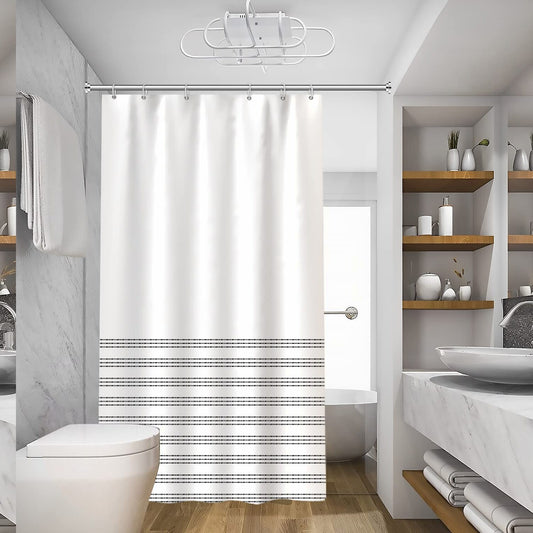 Black and White Shower Curtain 36x72 Inch