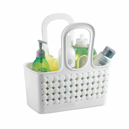Plastic Divided Shower Caddy Tote White 11.25" x 5.25" x 12"