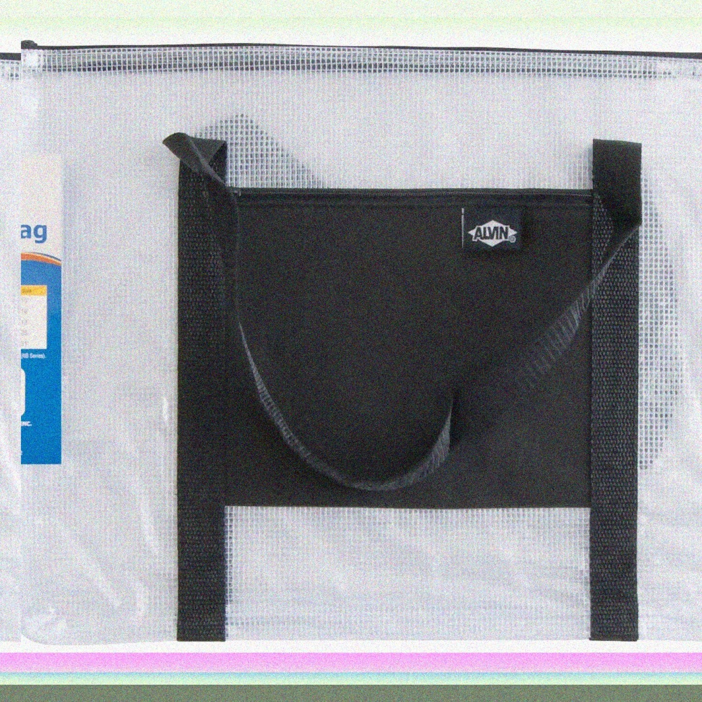 Clear Mesh Zipper Bag 12x16 Inches with Handle