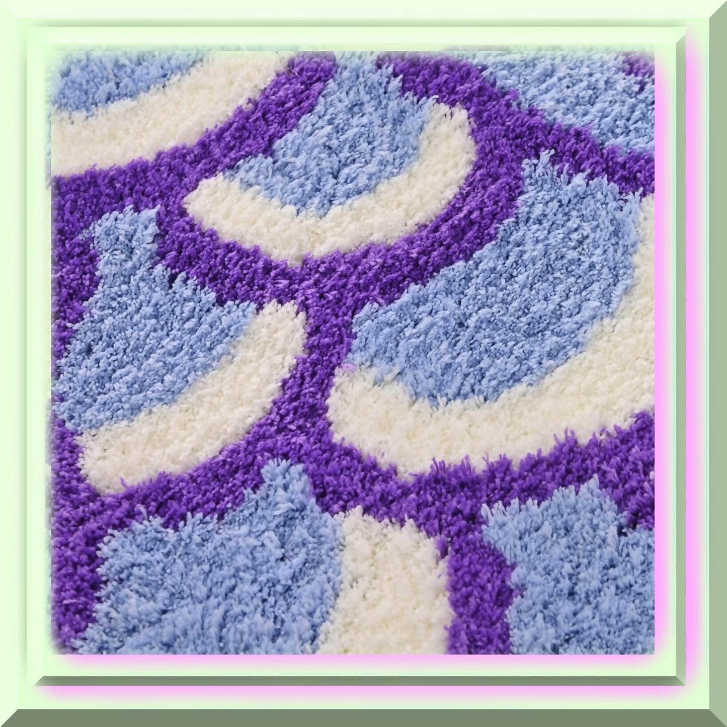 Purple Fish Bath Mat 45x85cm Non-Slip Water Absorbent