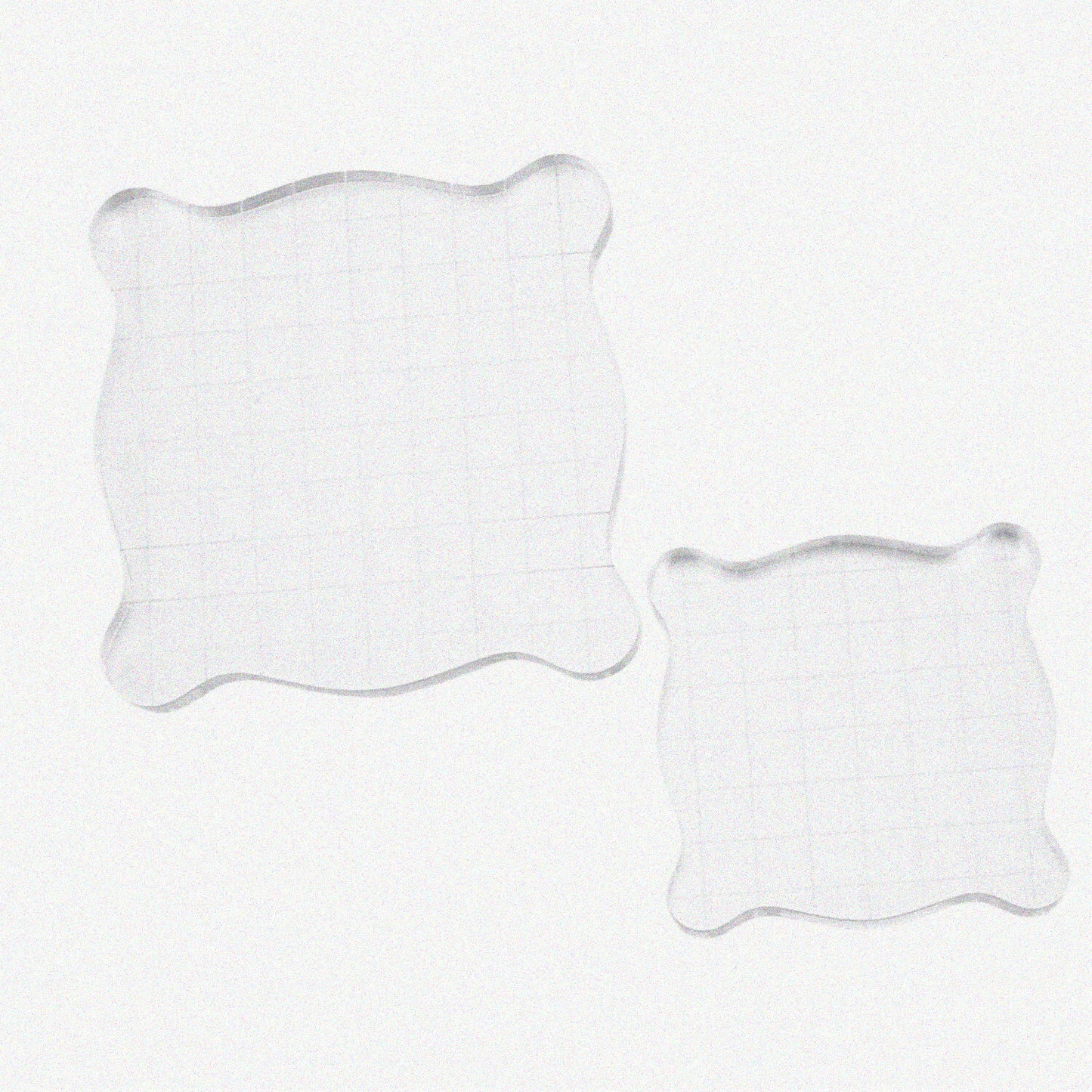 2pcs Clear Acrylic Stamp Blocks 5cm and 7.5cm