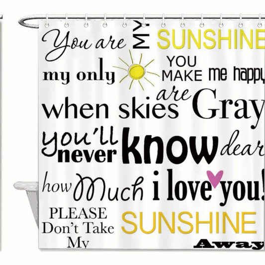 Shower Curtain Quote Words 48" x 72" Polyester