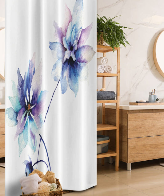 Watercolor Flower Stall Shower Curtain 36x72 inches