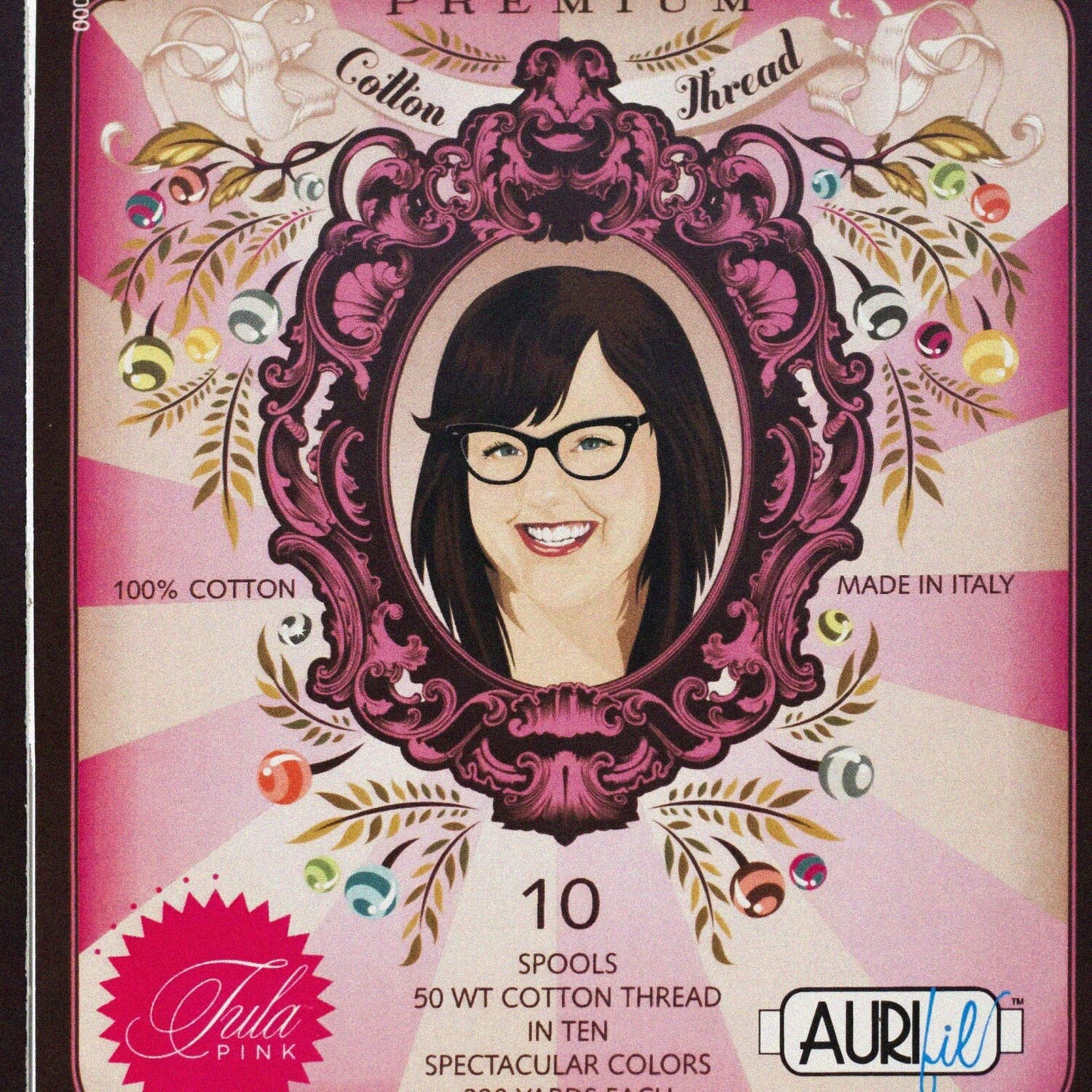 10 Spools Cotton Thread Set 220 Yards Variegated Colors