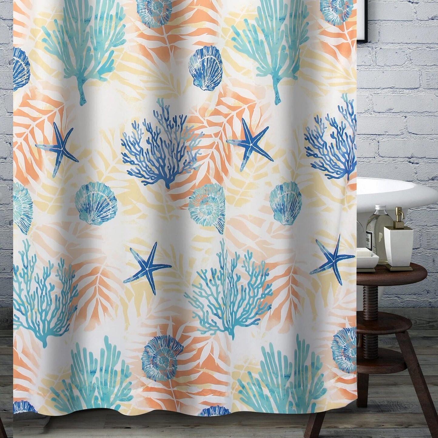 Montego Shower Curtain Aqua 72x72-inch