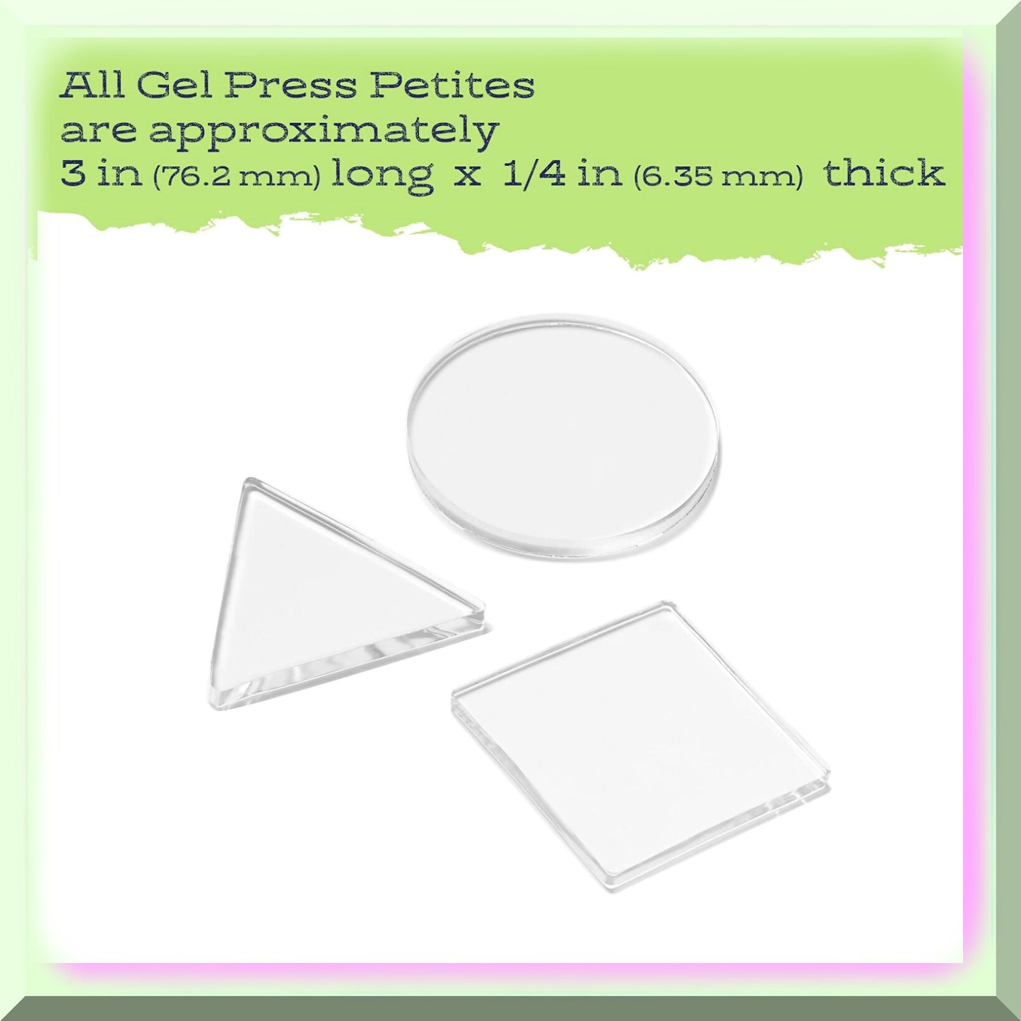 Petites Monoprinting Plates Set of 3 Shapes