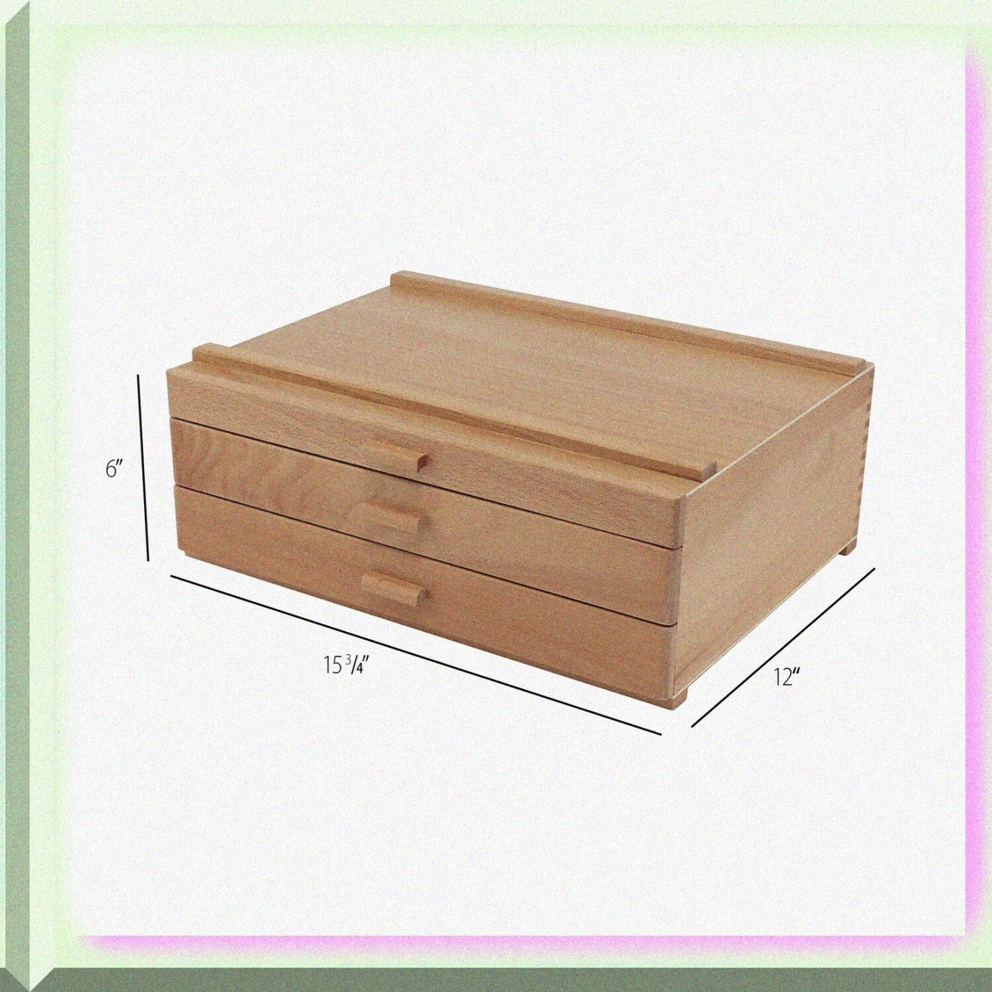 Artists Storage Chest 3-Drawer Natural Birch