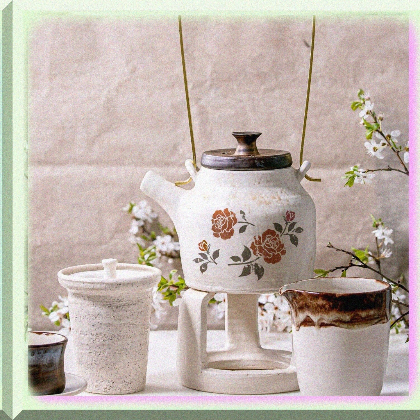 Reusable Plastic Rose Flower Bloom Pattern Template 30x42cm