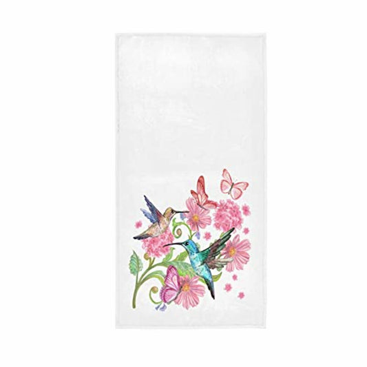 Pink Floral Hand Towel 16x30 Inches