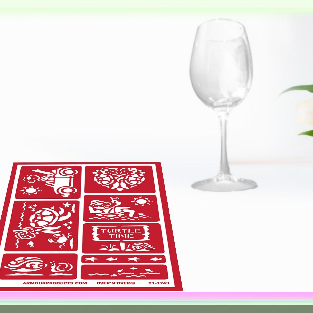 Hawaiian Paradise Etching Kit with Flamingo & Turtle Templates