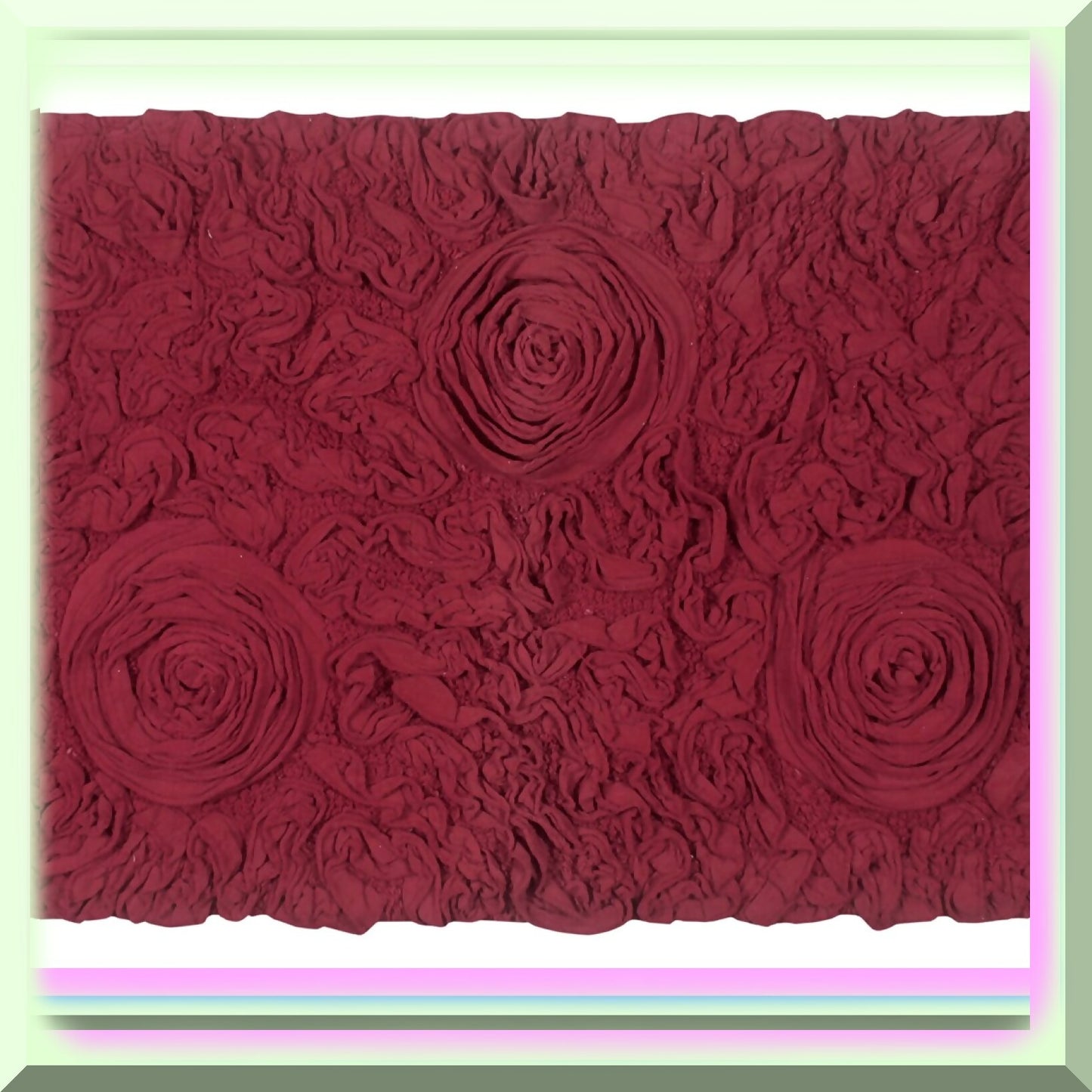 100% Cotton Red Bath Rug 21"x34"