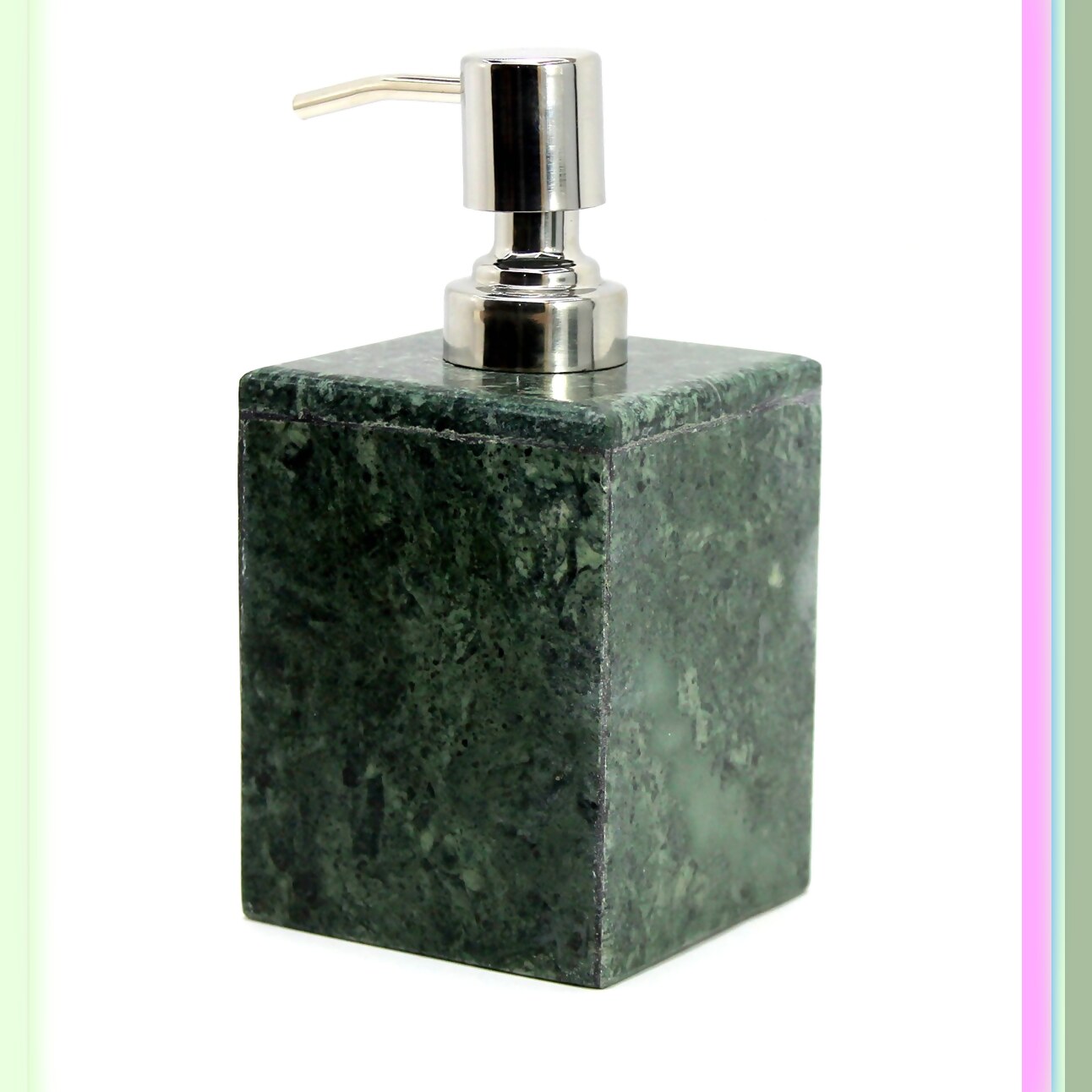 Natural Stone Bathroom Accessory Set (4 Pieces) Green
