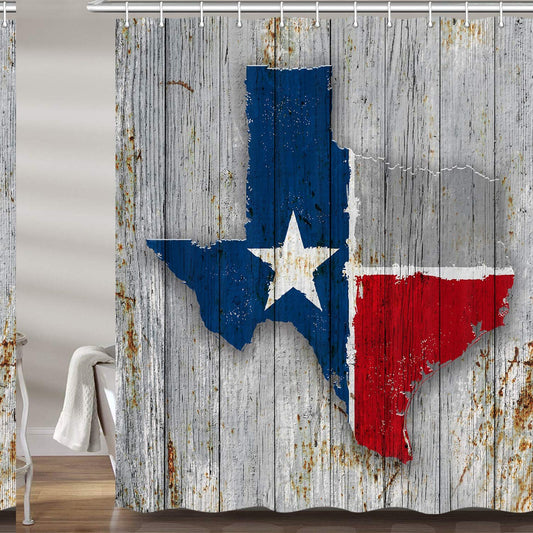 Texas Map Shower Curtain 69x70 Inches