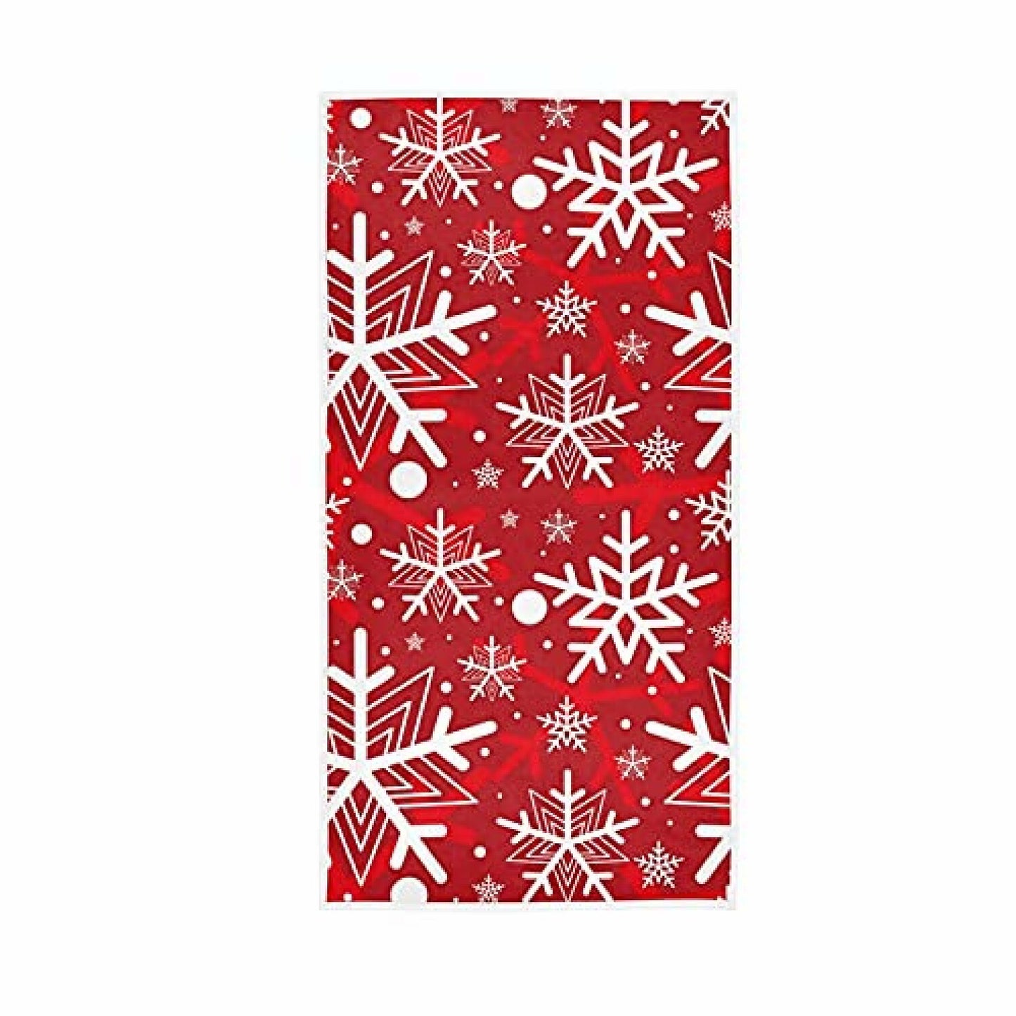 Winter Snowflakes Hand Towels 15x30 Inches Red