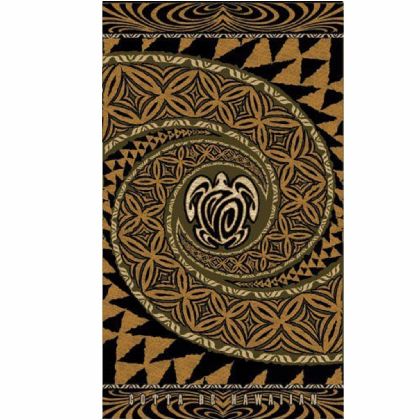 Hawaiian Tapa Honu Turtle Beach Towel 40x70