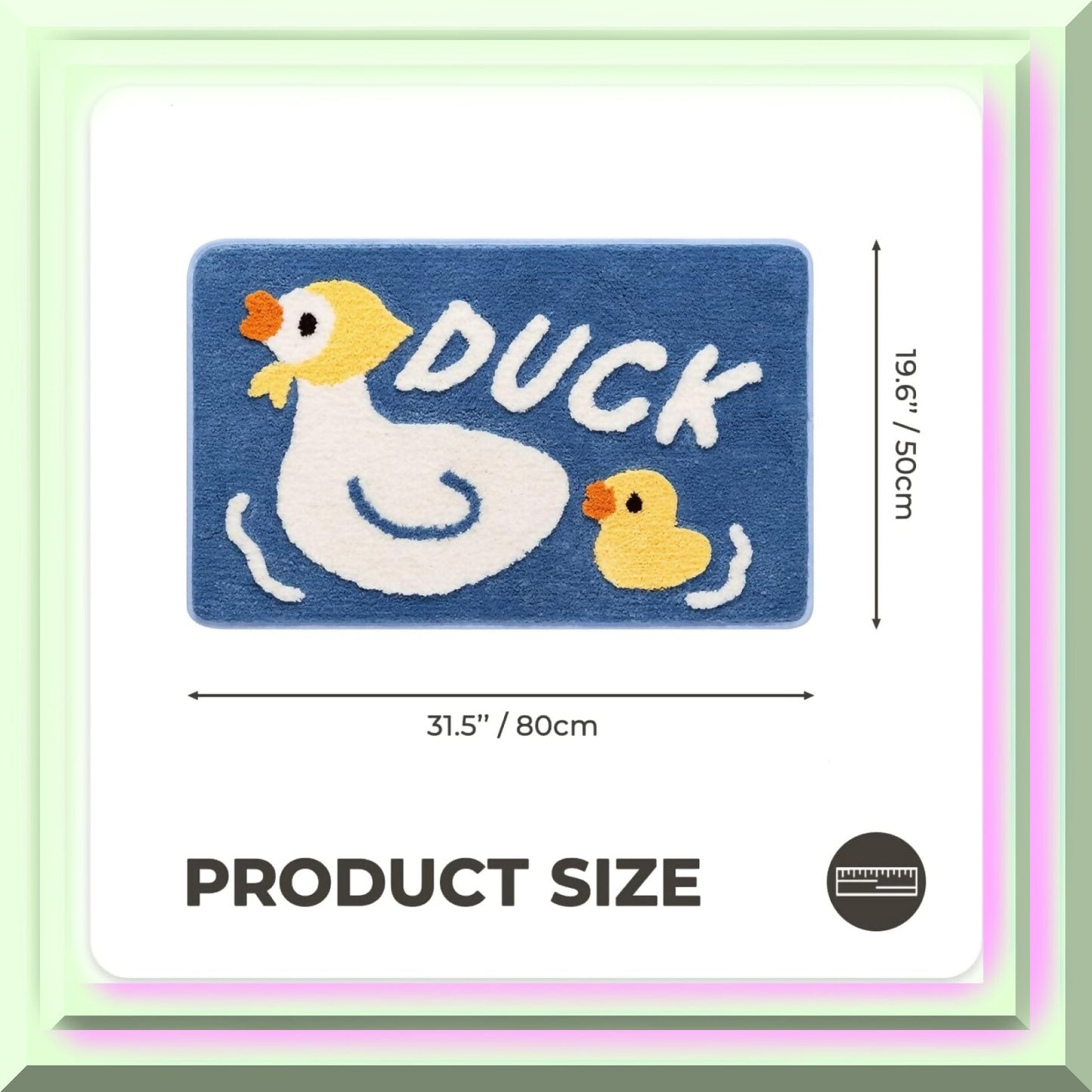 Animal Duck Microfiber Bath Rug 19.6 x 31.5 Inches