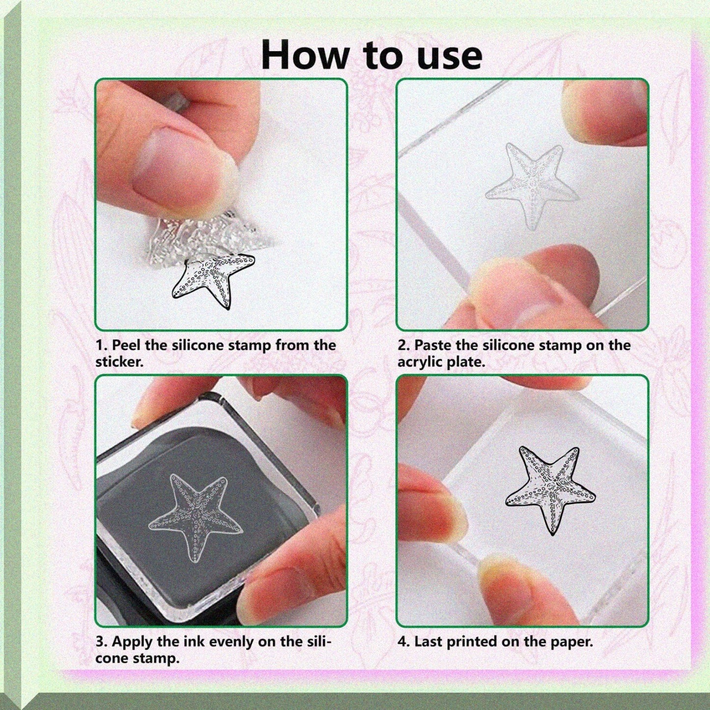 Sea Sea Turtle Marine Animals Clear Rubber Stamp
