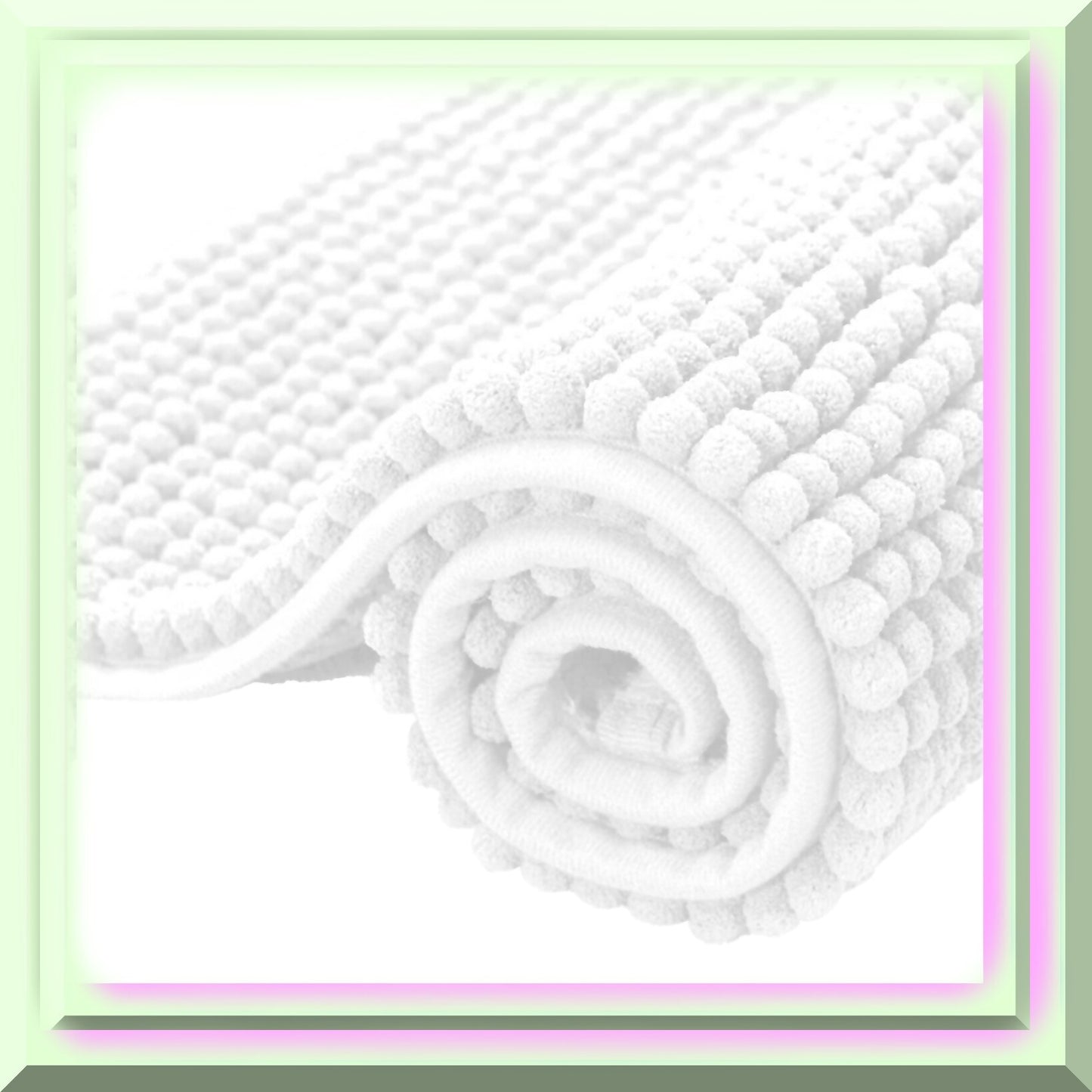 Chenille Bath Rug White 16" x 24"