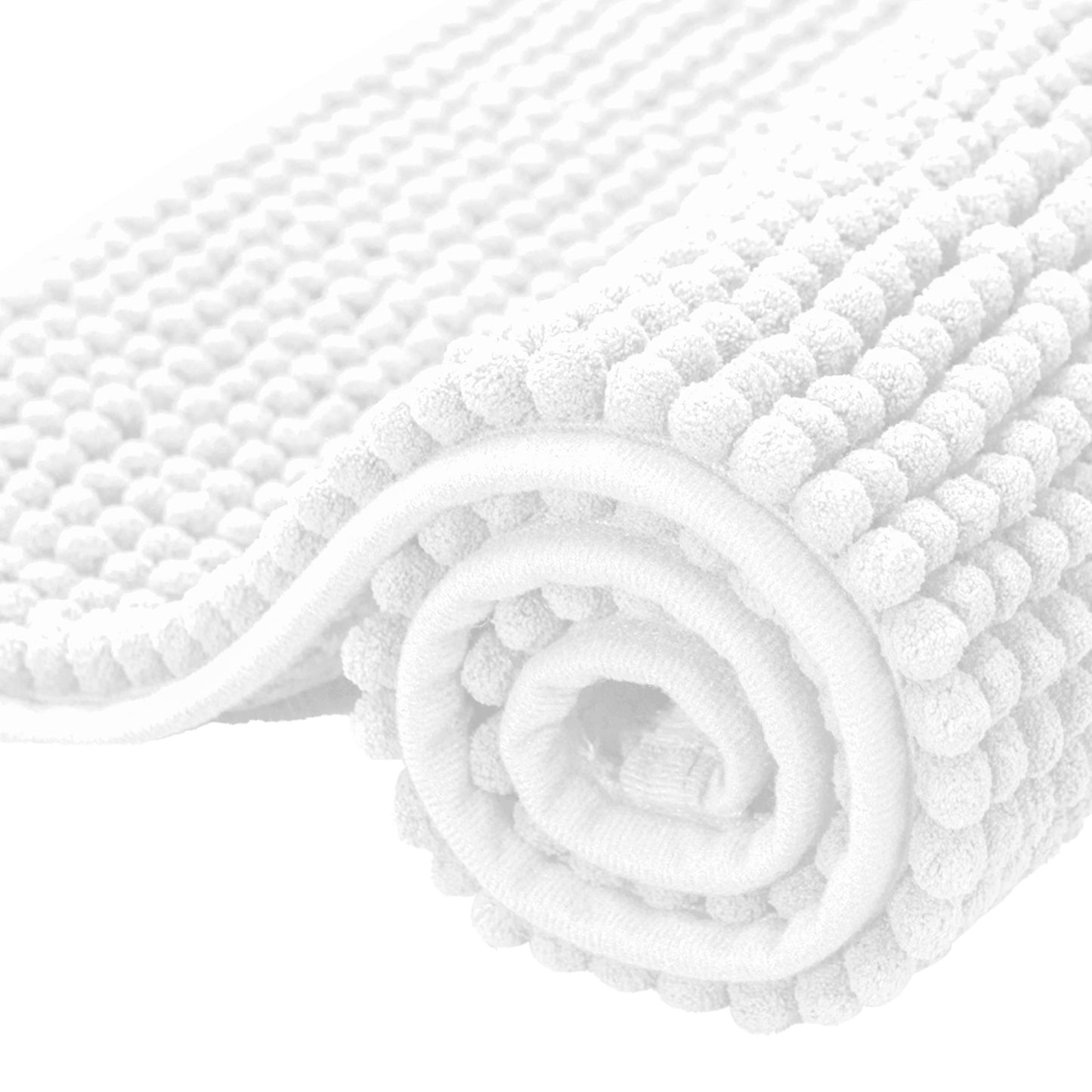 Chenille Bath Rug White 16" x 24"