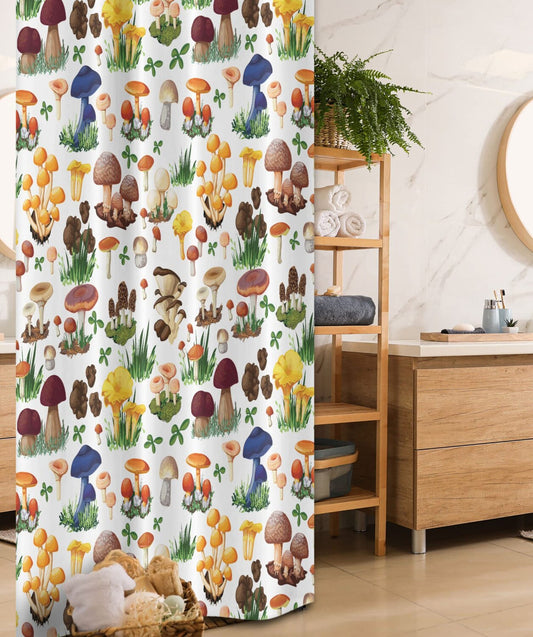 Mushroom Pattern Shower Curtain 36x72 inches
