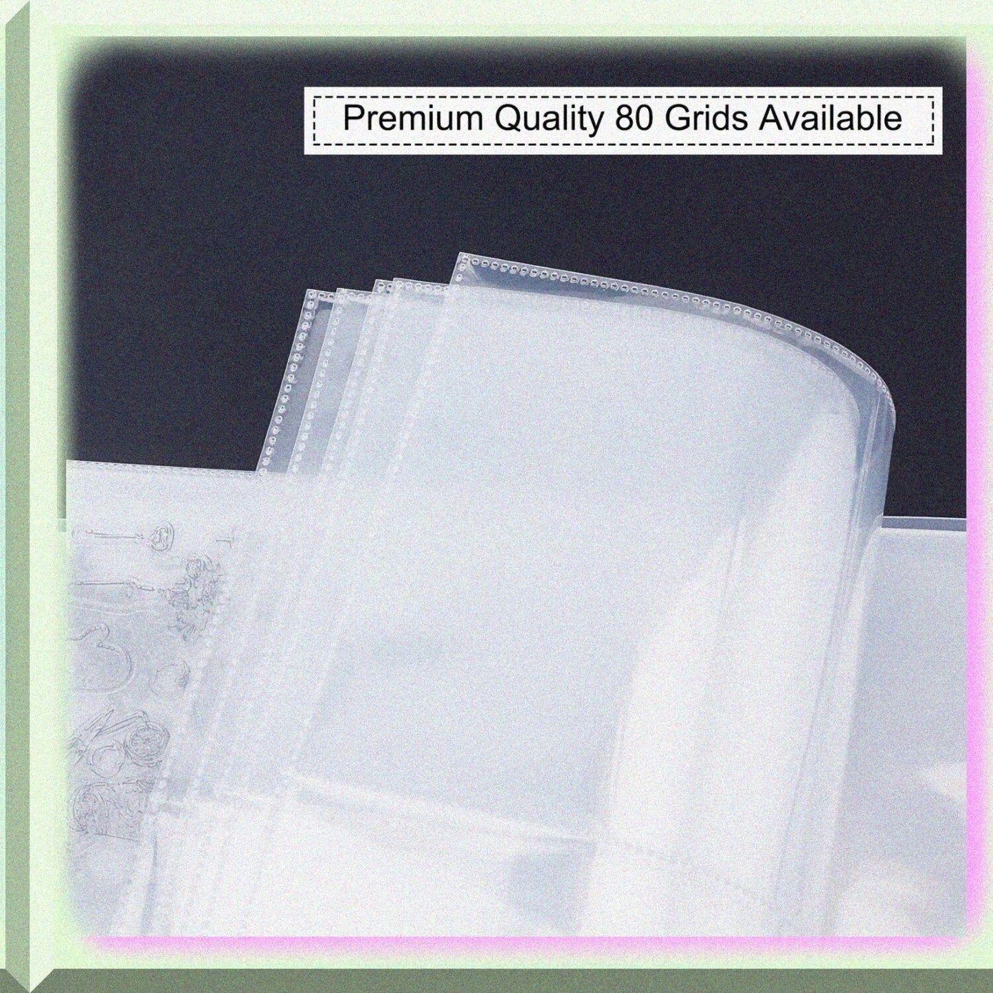 Clear Stamps Storage Album 80 Grids 7x5.3Inch