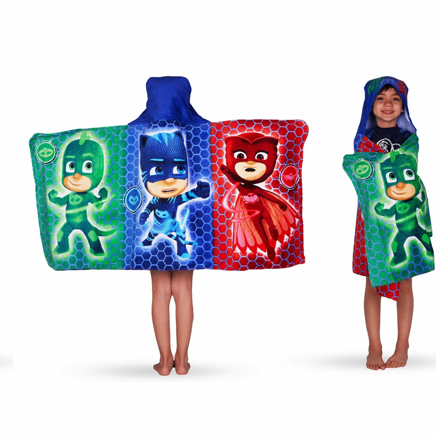 Kids Hooded Towel Wrap 24" x 50" Cotton Multicolor