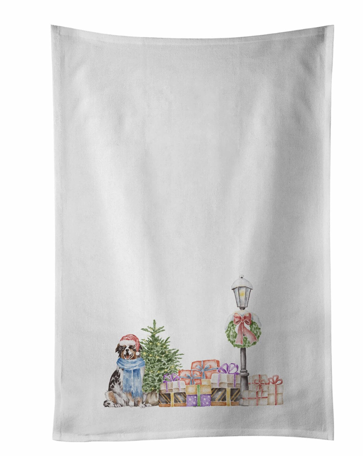 Australian Shepherd Blue Merle Kitchen & Bathroom Towel Set of 2